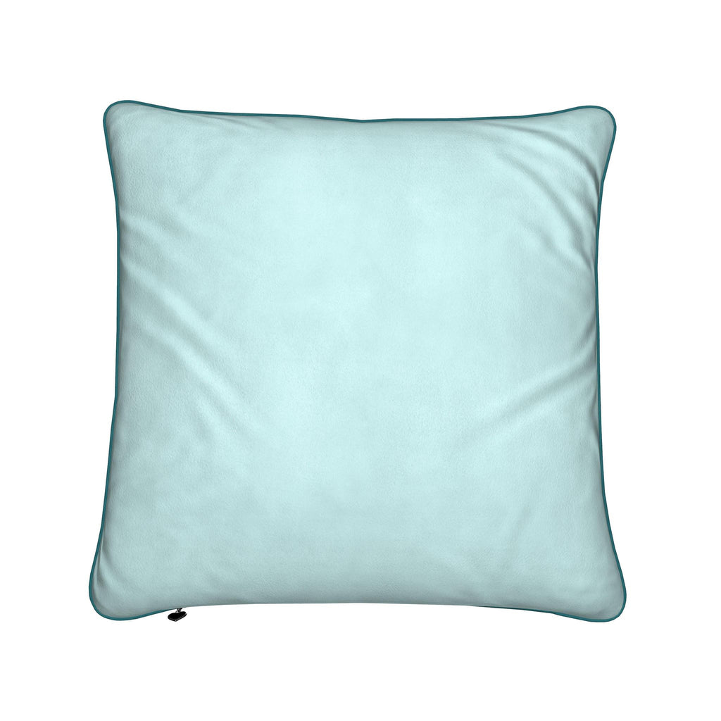 Cojín Decorativo de Terciopelo Azul | Estampado Floral Clásico | Reversible con Ribete Azul | Estilo William Morris | Loventra