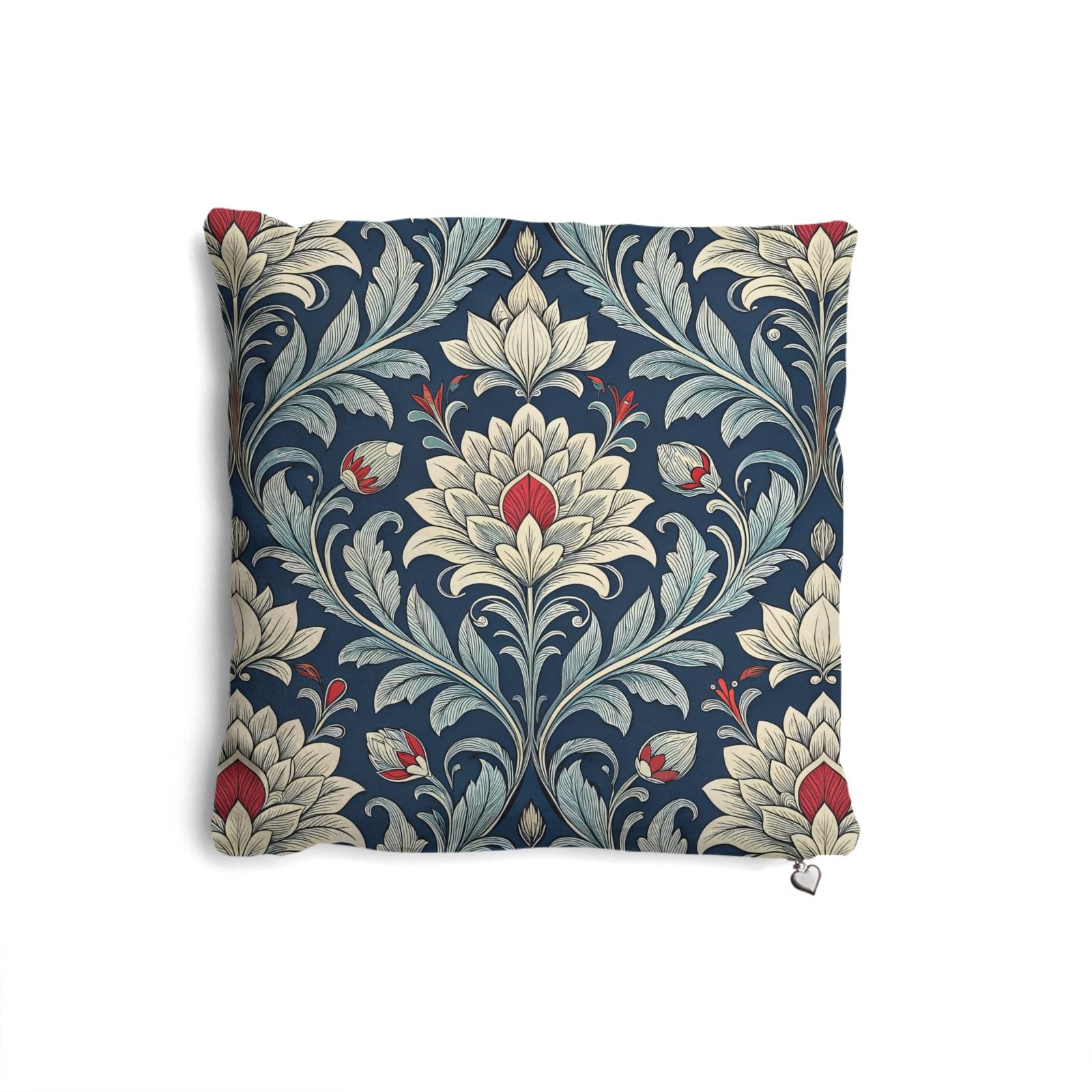 Conjunto de Cojines Decorativos William Morris Azul | Pack de 1, 2 o 4 | Funda o con Relleno | Estilo Clásico Elegante | Loventra