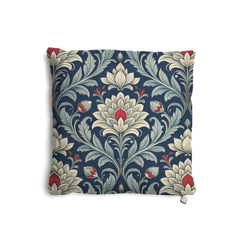 Conjunto de Cojines Decorativos William Morris Azul | Pack de 1, 2 o 4 | Funda o con Relleno | Estilo Clásico Elegante | Loventra